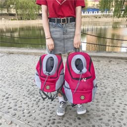 image-Pet Backpack Dog Carrier Bag Oxford Portable Travel