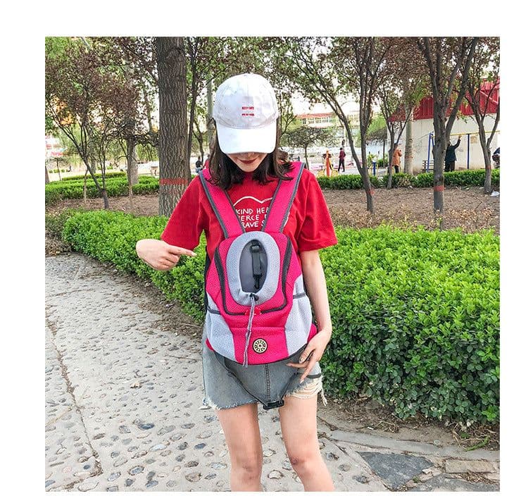 image-Pet Backpack Dog Carrier Bag Oxford Portable Travel