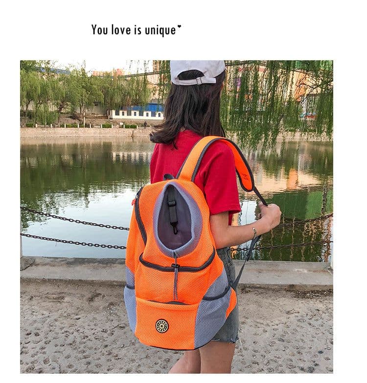 image-Pet Backpack Dog Carrier Bag Oxford Portable Travel