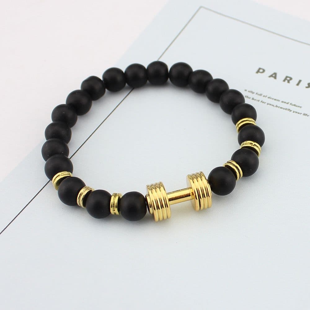 image-Volcanic Stone Hand Beaded Bracelet Unisex Jewelry