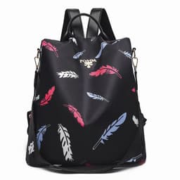 image-Women's Oxford Cloth Backpack Large Capacity School Travel Bag
