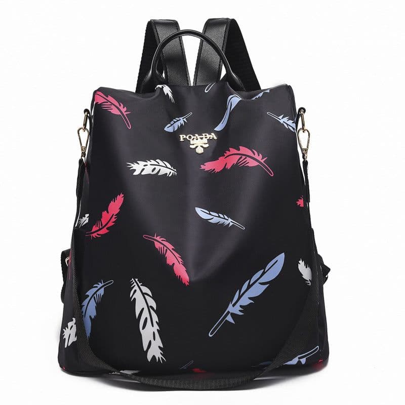 image-Women's Oxford Cloth Backpack Large Capacity School Travel Bag