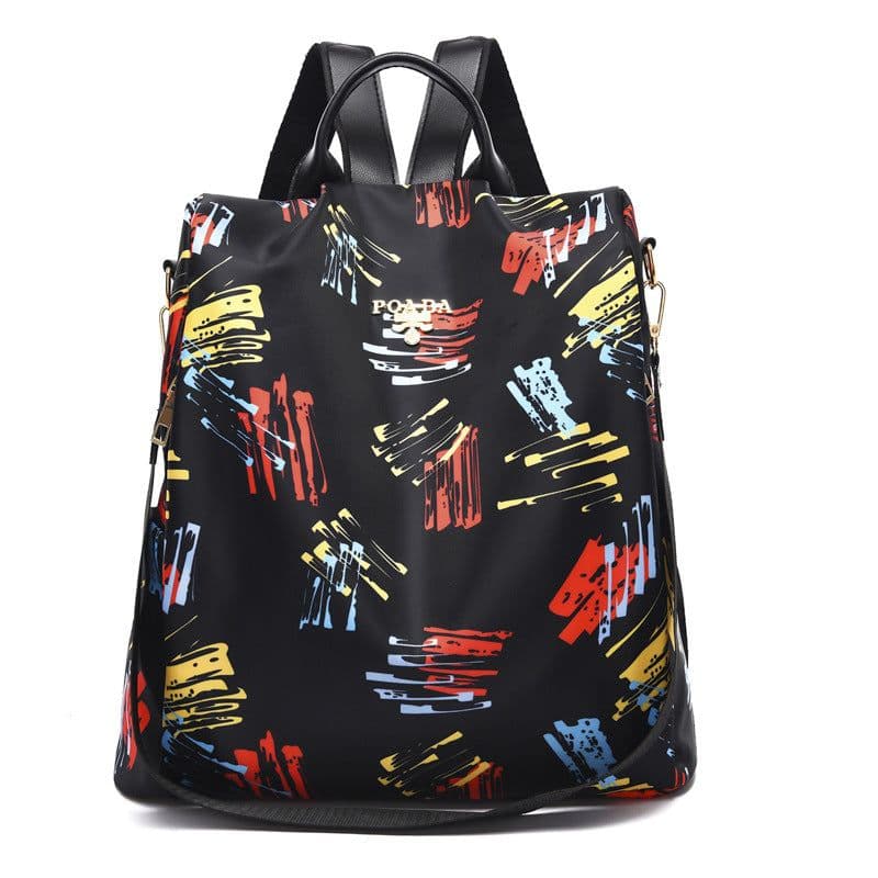 image-Women's Oxford Cloth Backpack Large Capacity School Travel Bag