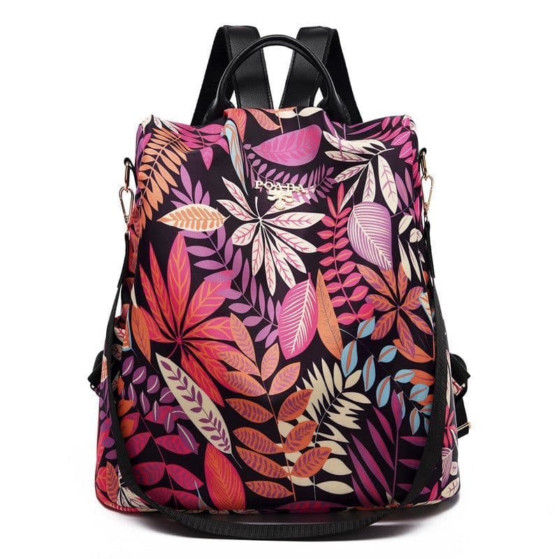 image-Women's Oxford Cloth Backpack Large Capacity School Travel Bag