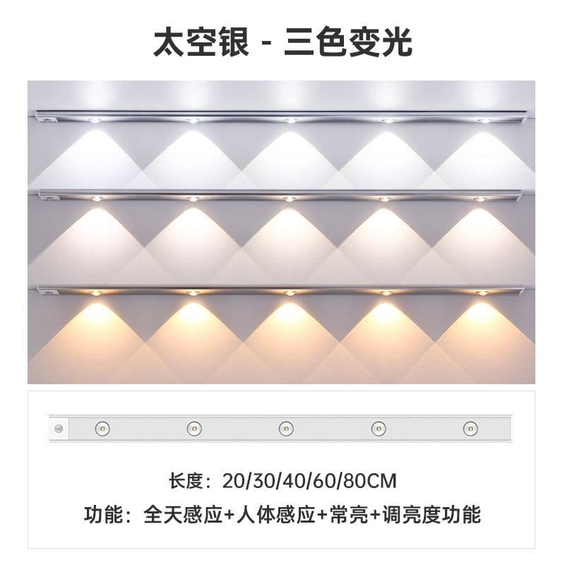 image-LED Motion Sensor Rechargeable Light Bar for Cabinet Wardrobe