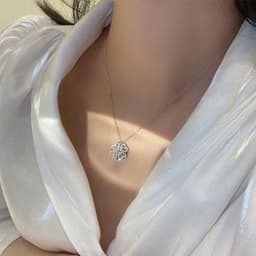 image-Minsheng Four-Leaf Clover Heart Necklace Gold Clavicle Chain