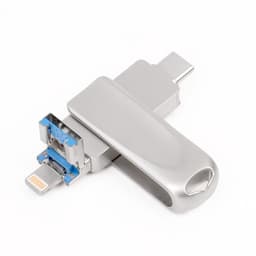 image-Hanrbei 3-in-1 USB Flash Drive Rotating Type-C Android Apple OTG