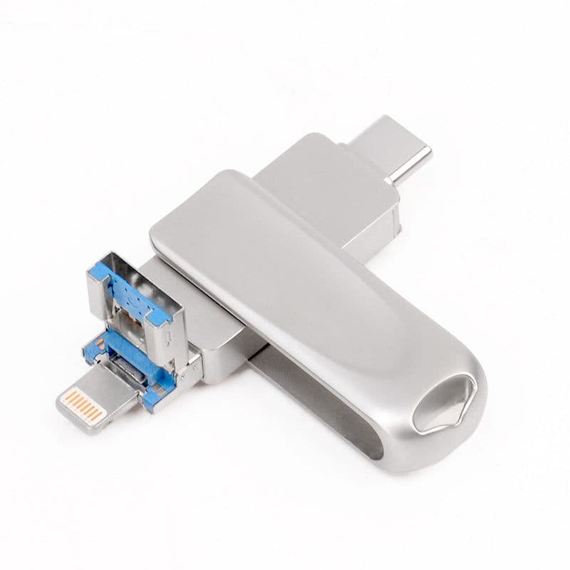image-Hanrbei 3-in-1 USB Flash Drive Rotating Type-C Android Apple OTG