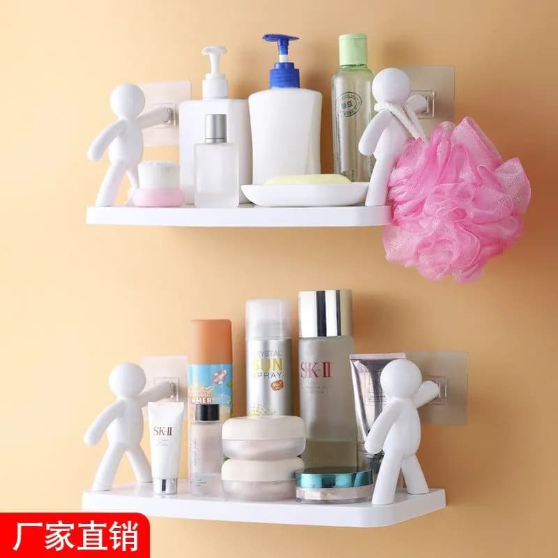 image-Japanese-Style Wall-Mounted Hook Rack Kitchen Bathroom Storage