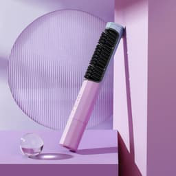 image-Wireless USB Rechargeable Hair Straightener Comb 2-in-1 Curl