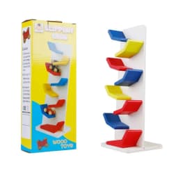 image-Children's Wooden Track Car Toy Set Ages 3-5