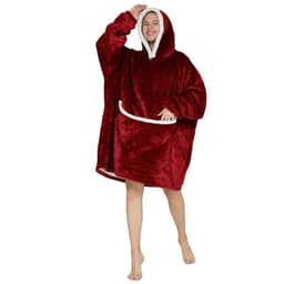 image-Men's Women's Tie-Dye Flannel Nightgown Pullover Blanket