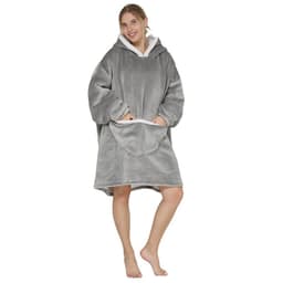 image-Men's Women's Tie-Dye Flannel Nightgown Pullover Blanket
