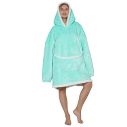 image-Men's Women's Tie-Dye Flannel Nightgown Pullover Blanket