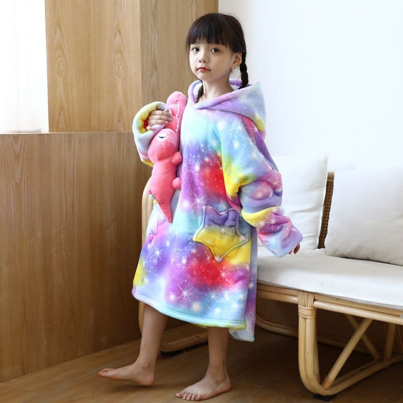 image-TV Blanket Hoodie Wearable Blanket Sweatshirt for Kids and Adults