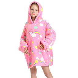 image-TV Blanket Hoodie Wearable Blanket Sweatshirt for Kids and Adults