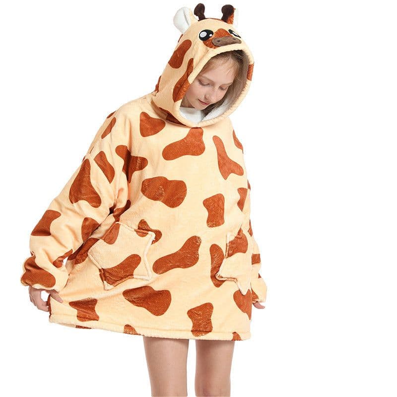image-TV Blanket Hoodie Wearable Blanket Sweatshirt for Kids and Adults