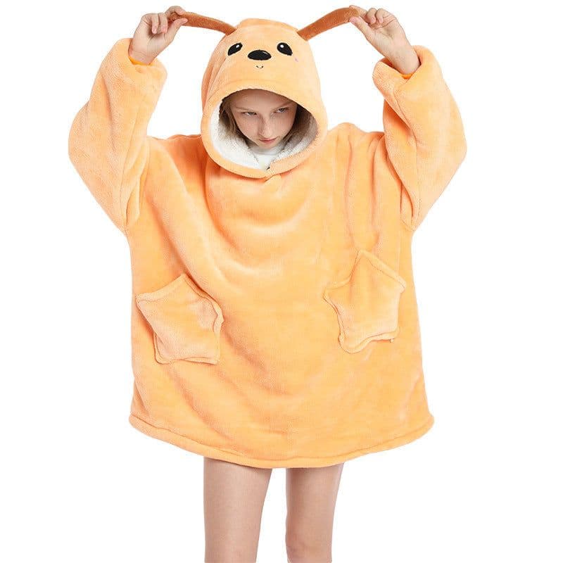 image-TV Blanket Hoodie Wearable Blanket Sweatshirt for Kids and Adults