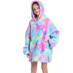 image-TV Blanket Hoodie Wearable Blanket Sweatshirt for Kids and Adults