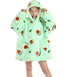 image-TV Blanket Hoodie Wearable Blanket Sweatshirt for Kids and Adults