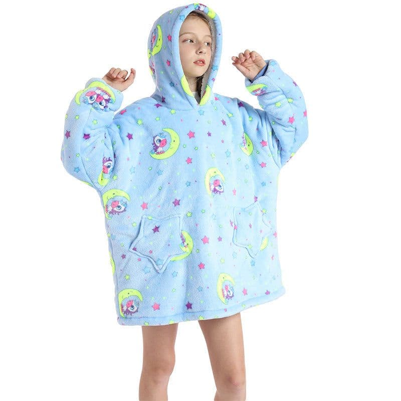 image-TV Blanket Hoodie Wearable Blanket Sweatshirt for Kids and Adults