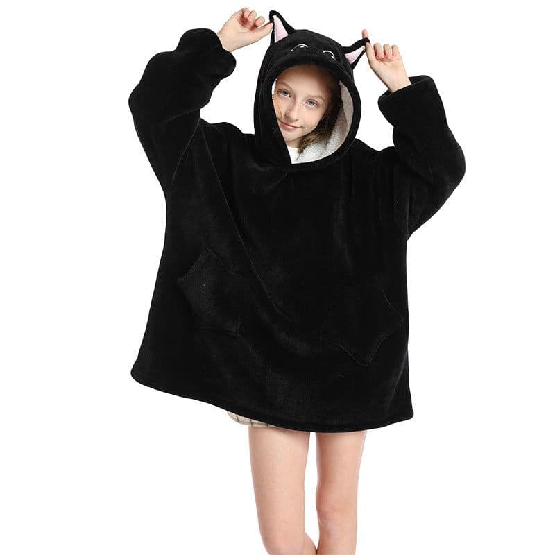 image-TV Blanket Hoodie Wearable Blanket Sweatshirt for Kids and Adults
