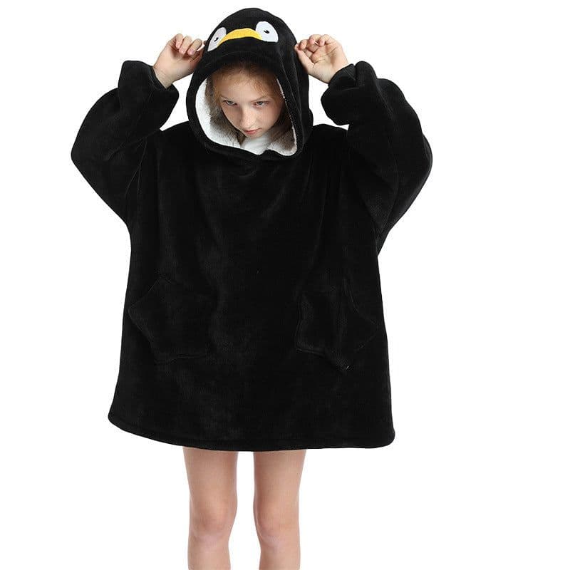 image-TV Blanket Hoodie Wearable Blanket Sweatshirt for Kids and Adults