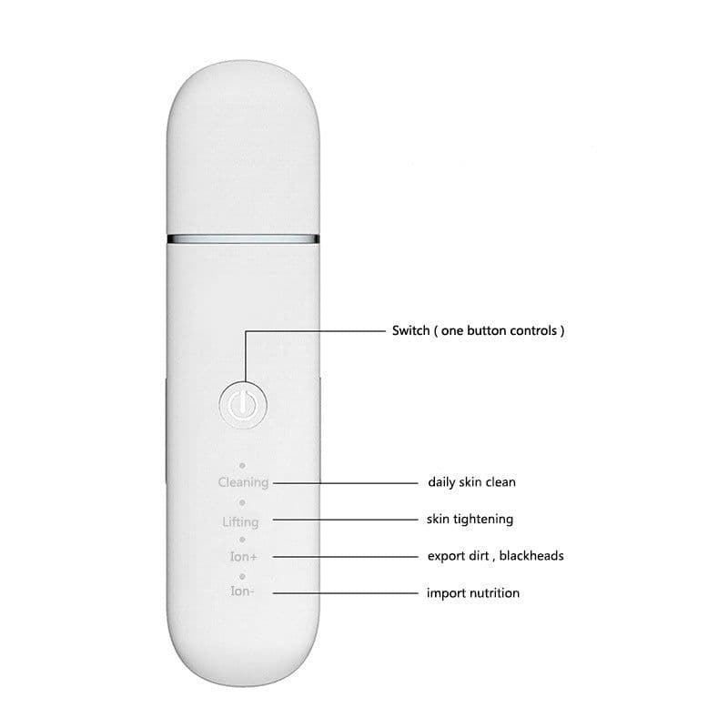 image-Ultrasonic Skin Scrubber Pore Cleaner Blackhead Remover