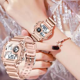 image-LIGE 8921 Men's Multifunctional Sports Watch Silicone Band