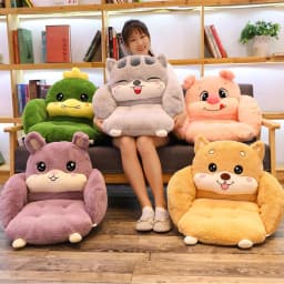 image-Cartoon Cat Plush Cushion Pillow 55x40cm Office Home Seat