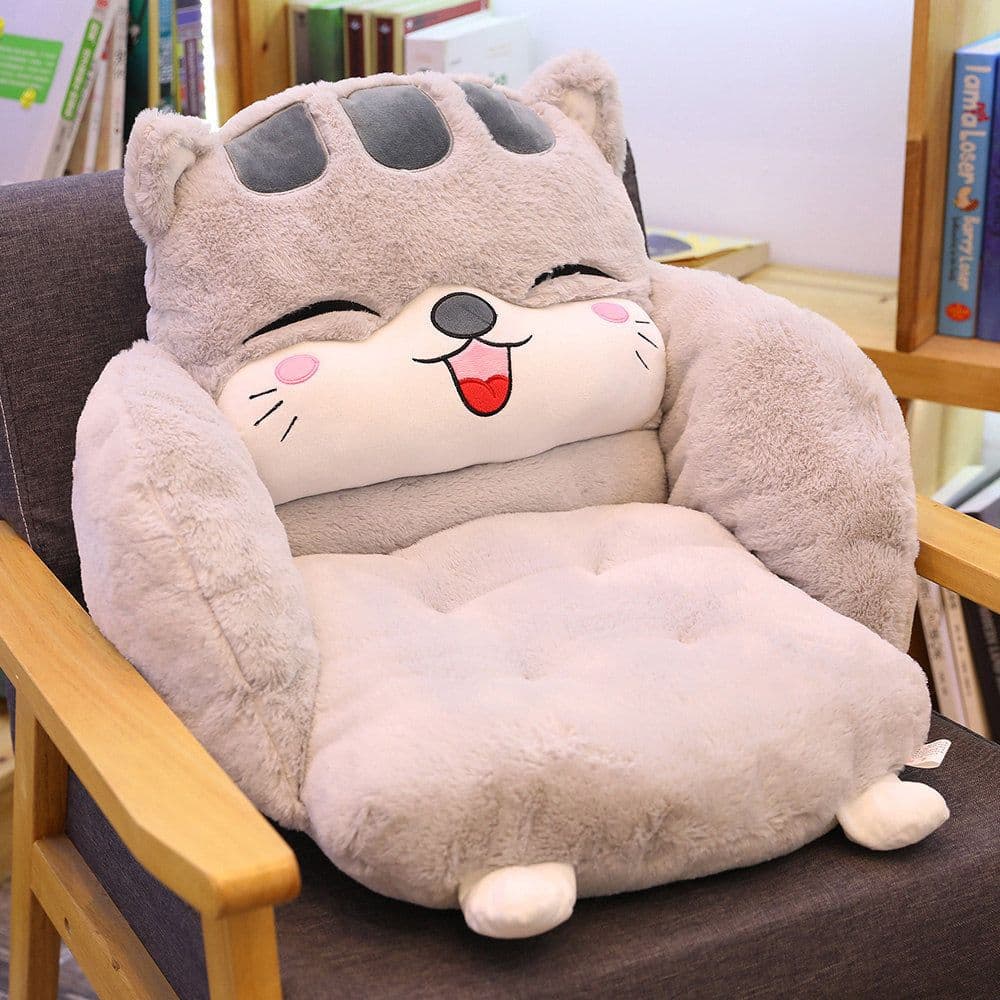 image-Cartoon Cat Plush Cushion Pillow 55x40cm Office Home Seat