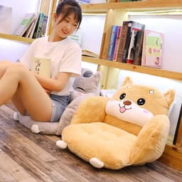 image-Cartoon Cat Plush Cushion Pillow 55x40cm Office Home Seat