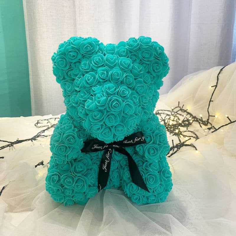 image-Rose Bear 40cm Panda with Heart Gift Box