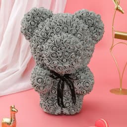 image-Rose Bear 40cm Panda with Heart Gift Box