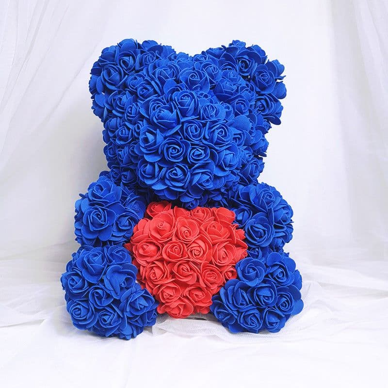 image-Rose Bear 40cm Panda with Heart Gift Box
