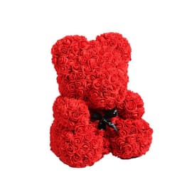 image-Rose Bear 40cm Panda with Heart Gift Box
