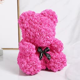 image-Rose Bear 40cm Panda with Heart Gift Box
