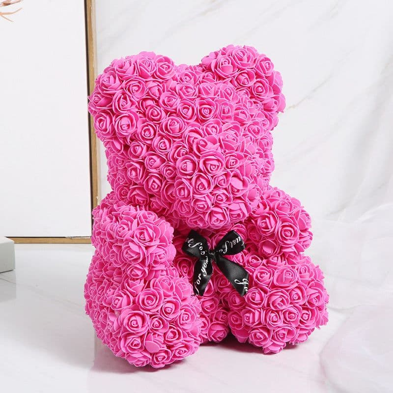image-Rose Bear 40cm Panda with Heart Gift Box