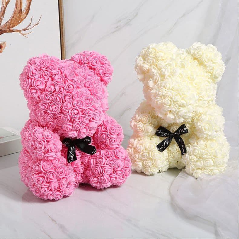 image-Rose Bear 40cm Panda with Heart Gift Box