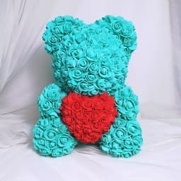 image-Rose Bear 40cm Panda with Heart Gift Box
