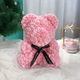 image-Rose Bear 40cm Panda with Heart Gift Box