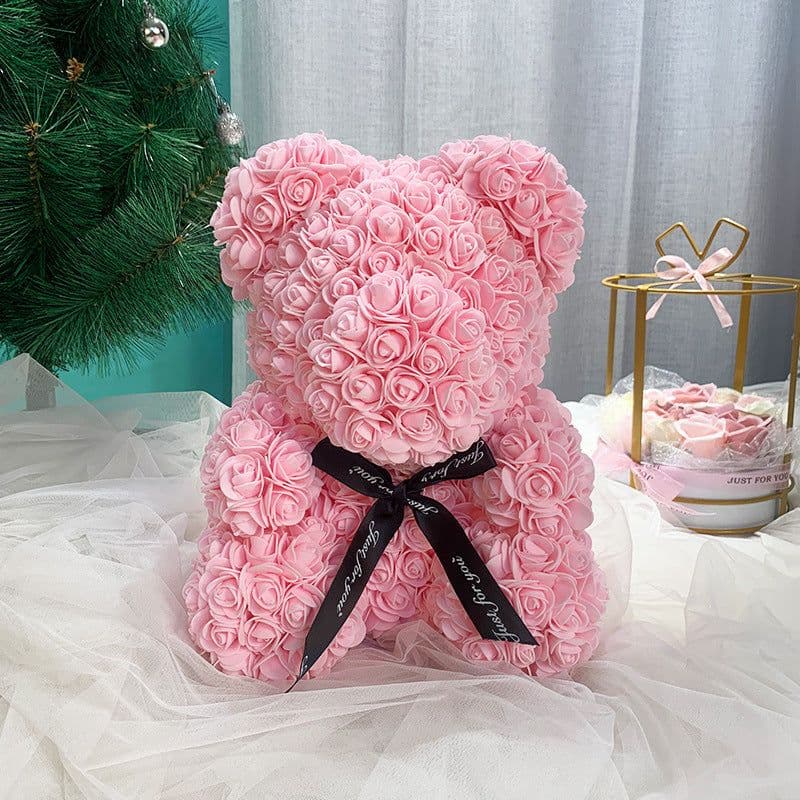 image-Rose Bear 40cm Panda with Heart Gift Box