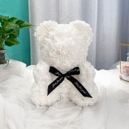 image-Rose Bear 40cm Panda with Heart Gift Box