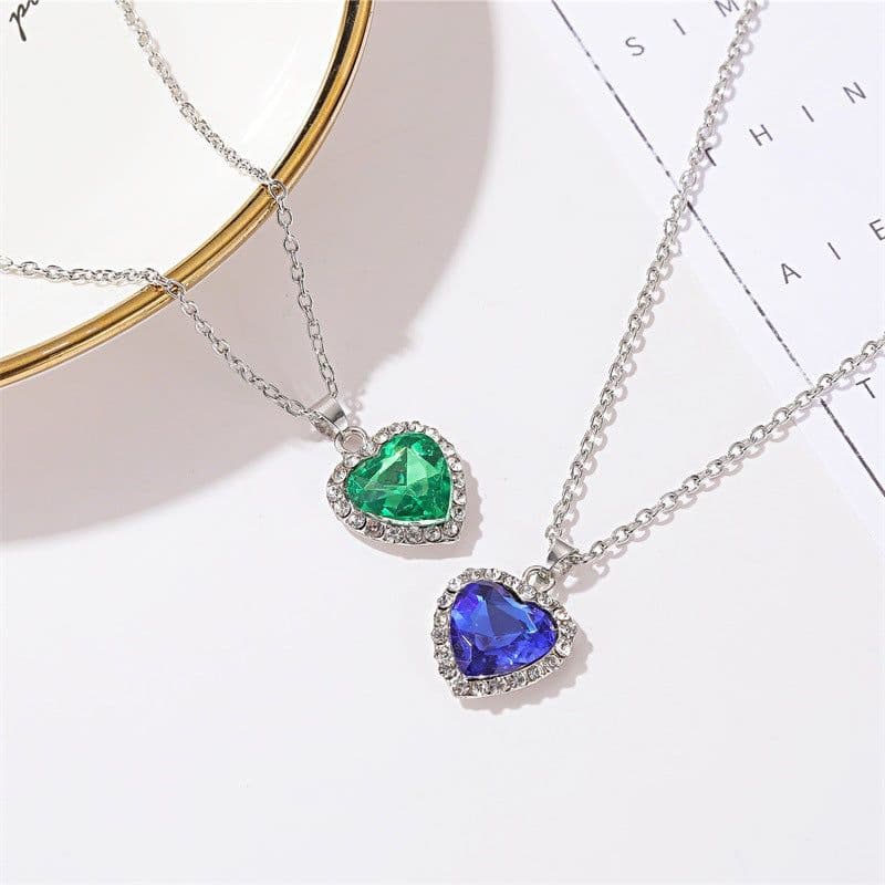 image-Titanic Heart of the Ocean Crystal Necklace