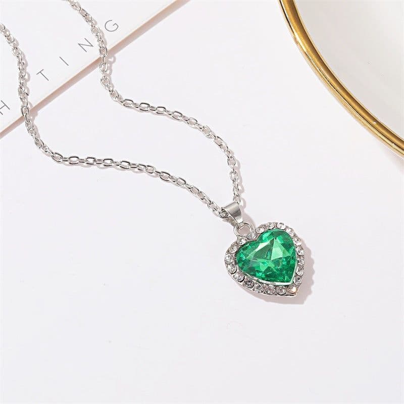 image-Titanic Heart of the Ocean Crystal Necklace