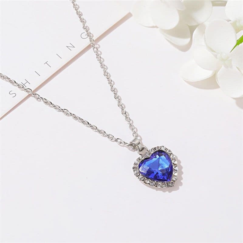 image-Titanic Heart of the Ocean Crystal Necklace