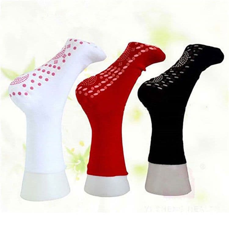 image-Self-Heating Tourmaline Socks Mid-Tube Warm Massage Cotton Socks