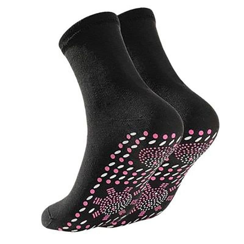 image-Self-Heating Tourmaline Socks Mid-Tube Warm Massage Cotton Socks