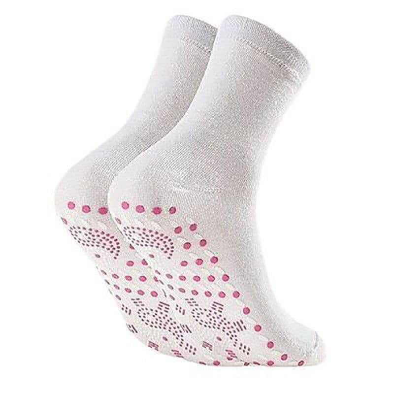 image-Self-Heating Tourmaline Socks Mid-Tube Warm Massage Cotton Socks
