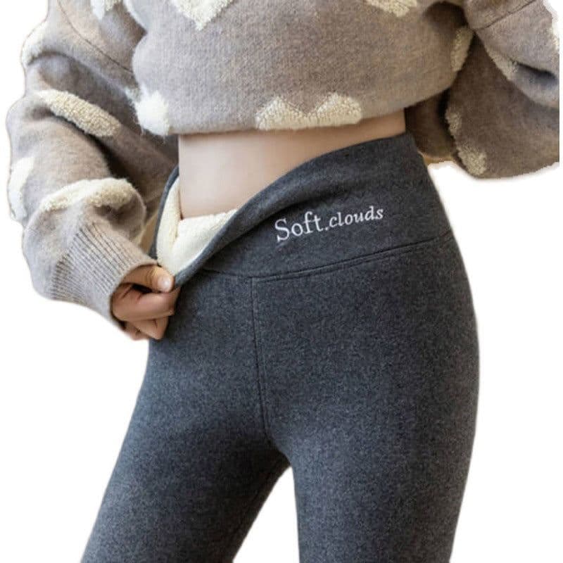 image-Women's High Waist Fleece Lined Leggings Warm Winter Pencil Pants